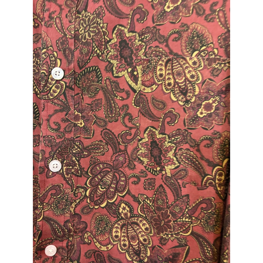 Men's KingSize Button-Up Shirt 5XL Red Floral - Picture 3 of 5